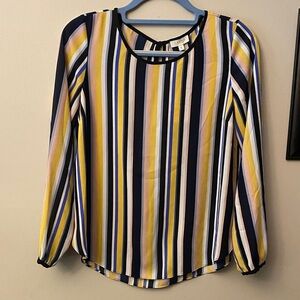 Laura petites Vibrant Striped Blouse - Yellow, Pink, Blue, White 🆕